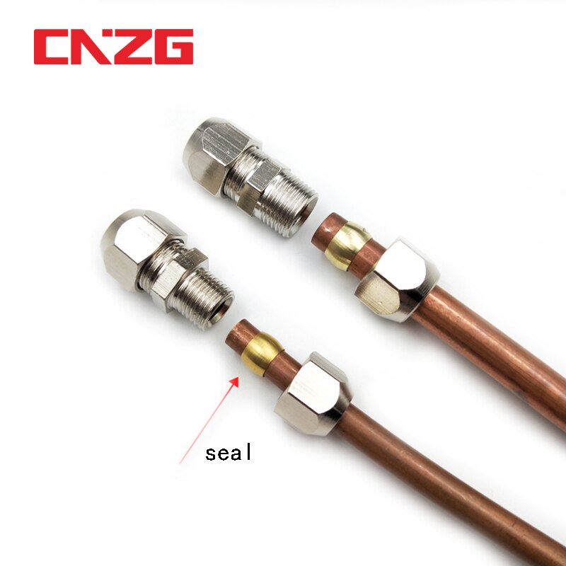 10pc Brass Double Taper Ferrule 4 6 8 10mm OD Compression Sleeve seal ring fittings Tube centralized lubrication system