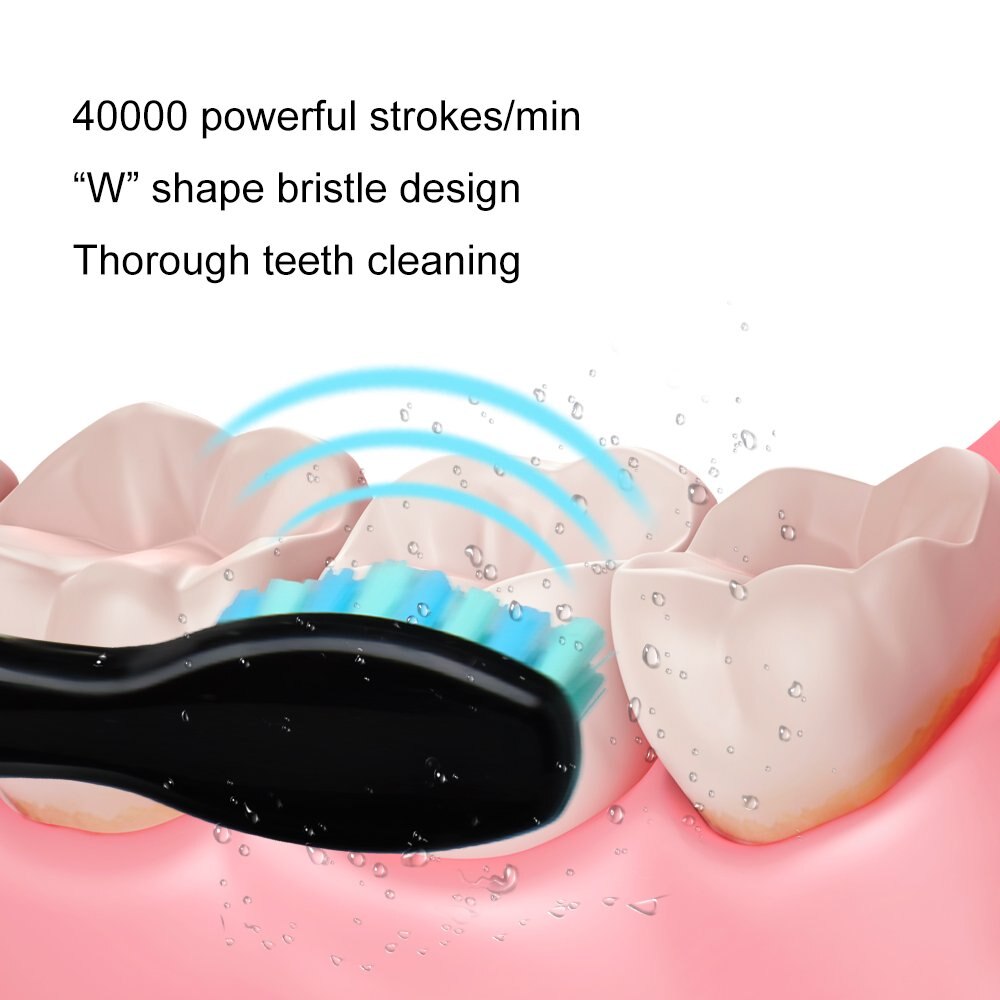 Fairywill Electric Toothbrush Rechargeable 3 Modes buy one get one free Sonic Toothbrush Travel Toothbrush 3 Brush Head