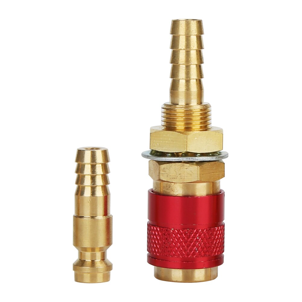 Rust-resistant Brass M8 Water Cooled Gas Adapter Quick Connector Set Fitting Tool for MIG Welding Torch Welding Supplies: Red