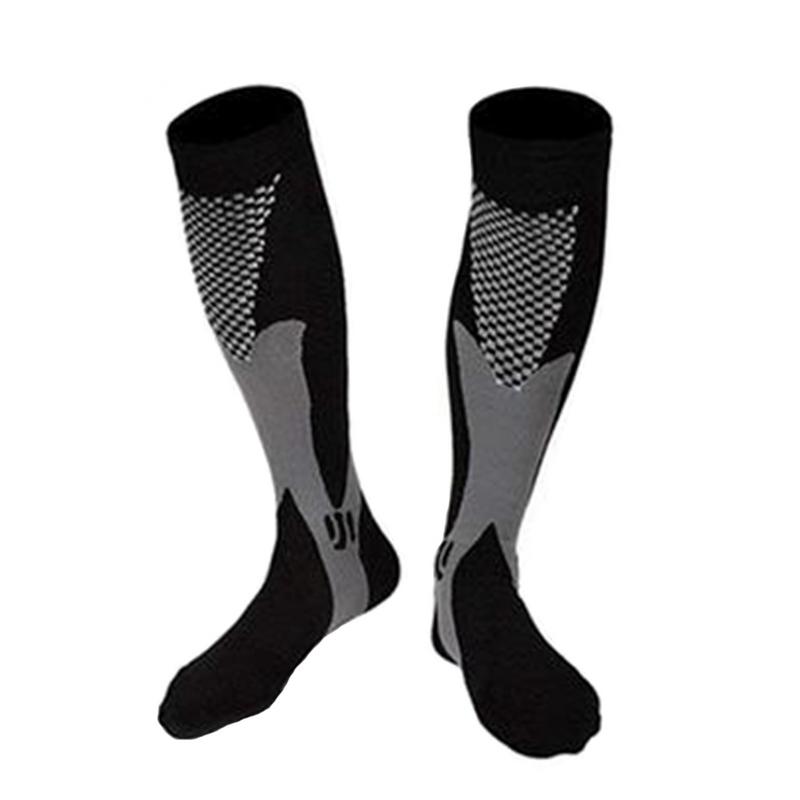 Skarpety uciskowe o wysokiej elastyczności mocne krążenie ciśnienia jakość kolana wysokie wsparcie ortopedyczne skarpety węża