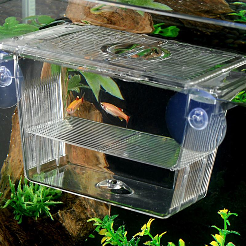 Fish Breeding Box With Suction Cups Transparent Hatchery Aquarium Tank Isolation ABS Material Self-floating Desi Safe And Secure