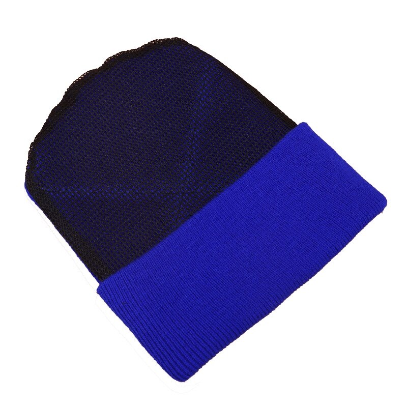 Mesh Winter Beanies bboy Hip Hop Dancing Hat Men&#39;s Mesh Hat Beanies Warm Rotating Beanies Boy Knit Cap Wear Resistant Colors: Blue