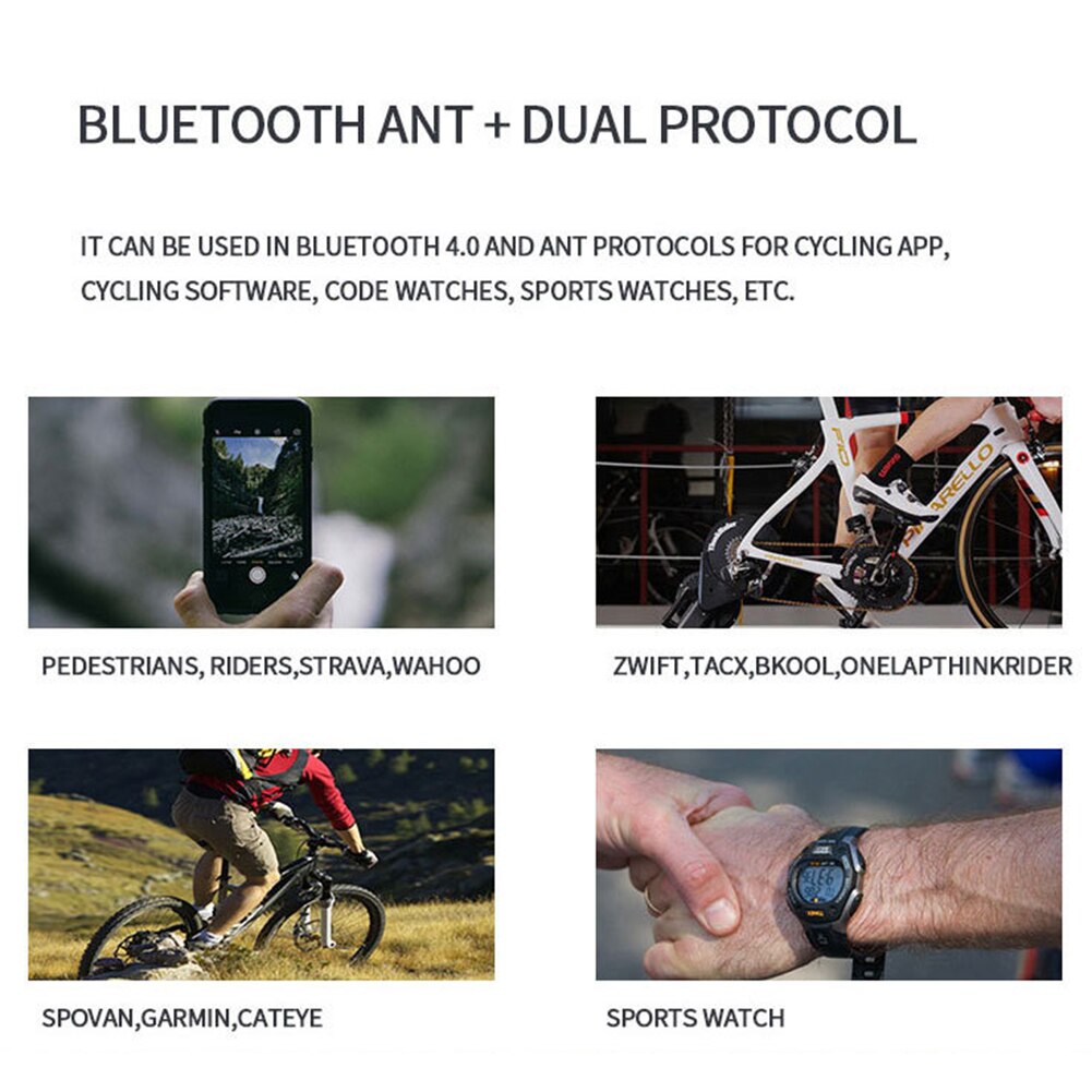 Bike RPM Speed/Cadence Sensor IP68 Waterproof Bluetooth4.0/ANT+ Cycling Cadence Speed Sensor