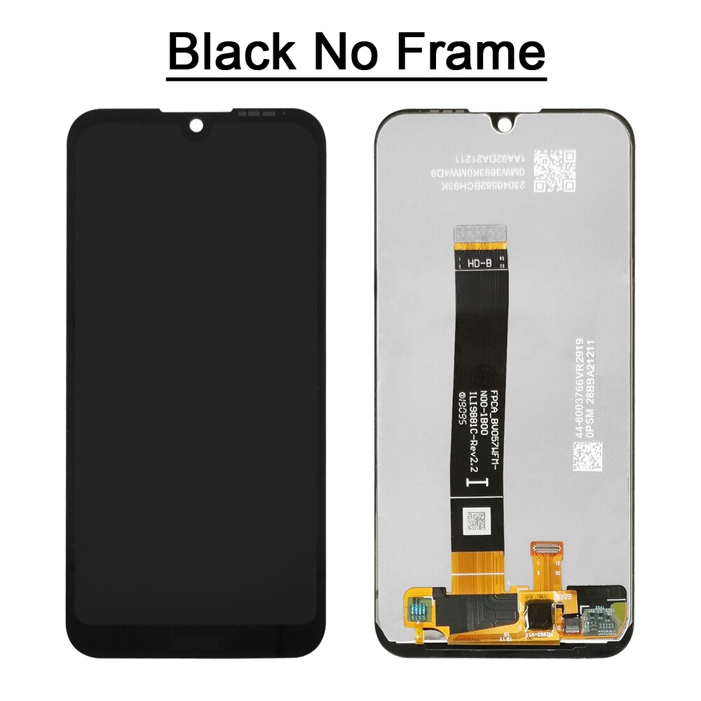 5.71'' for Huawei Y5 LCD Display+Frame Digitizer Touch Screen For Huawei Honor 8S Y5 AMN-LX1 Lcd Assembly Repair Parts: Black No Frame