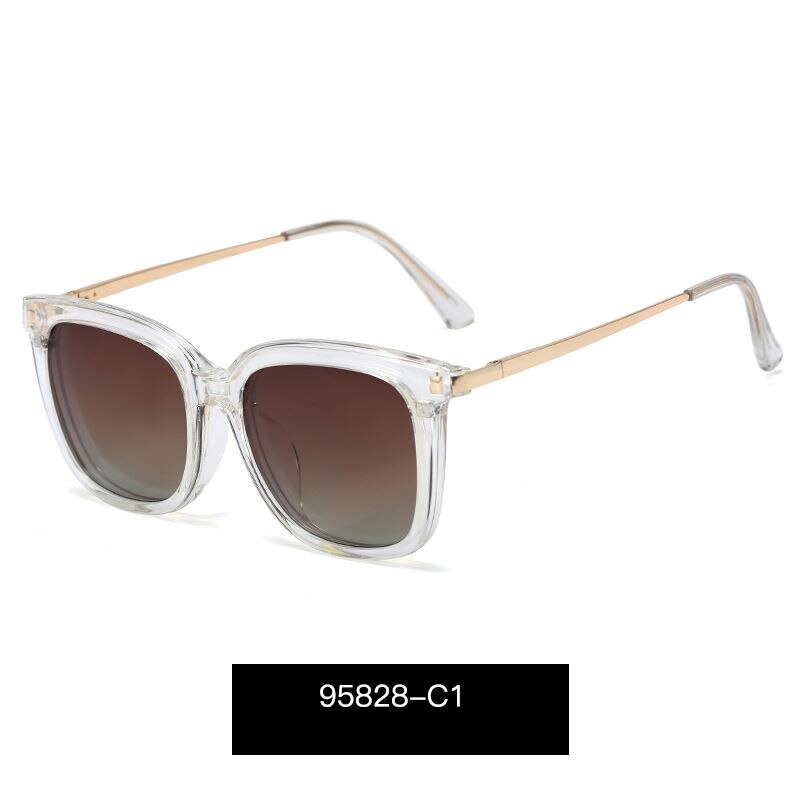 2 in 1 Polarized Magnet Clip On Eyeglasses Frame for Women TR90 Cat Eye Optical Glasses Frame Female Myopia Prescription: c1