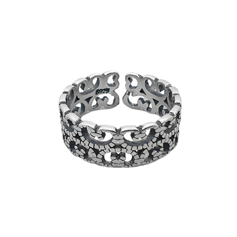 Persoonlijkheid Gothic Vintage Holle Patroon Ringen Voor Vrouwen Bridal Wedding Engagement Punk Verstelbare Antieke Ringen Rock Sieraden