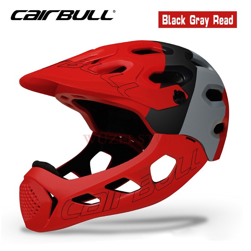 CAIRBULL – casque de vélo pour adultes, couverture complète, pour vélo tout-terrain, vtt, route, DH MTV, cyclisme de descente: CB-49 Red