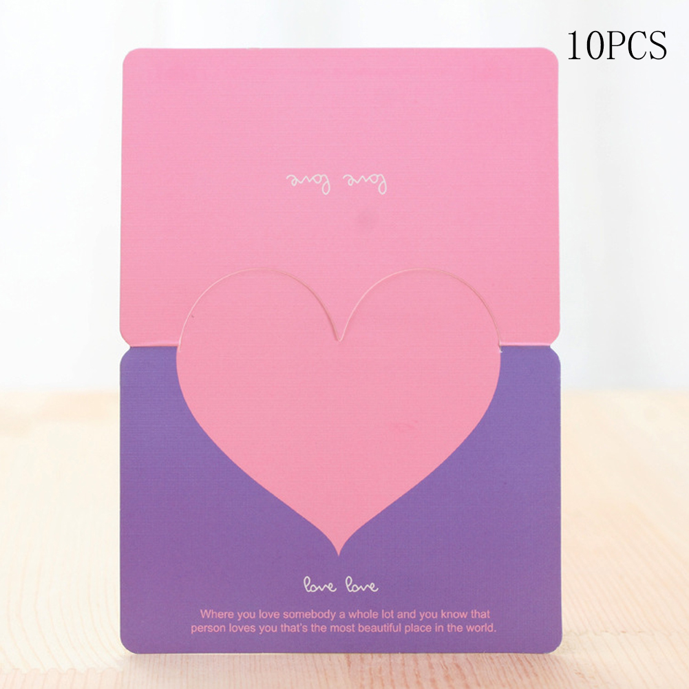 10pcs Printed Flower Set Envelope Heart Stationery Wedding Greeting Card Envelope Invitation Letter Paper Office School Supplies: Purple