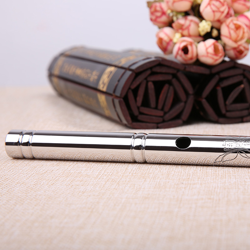 Stainless Steel CDEFG Key 8 Holes Flute Instrument Chinese Metal Flute China classic woodwind musical instrument