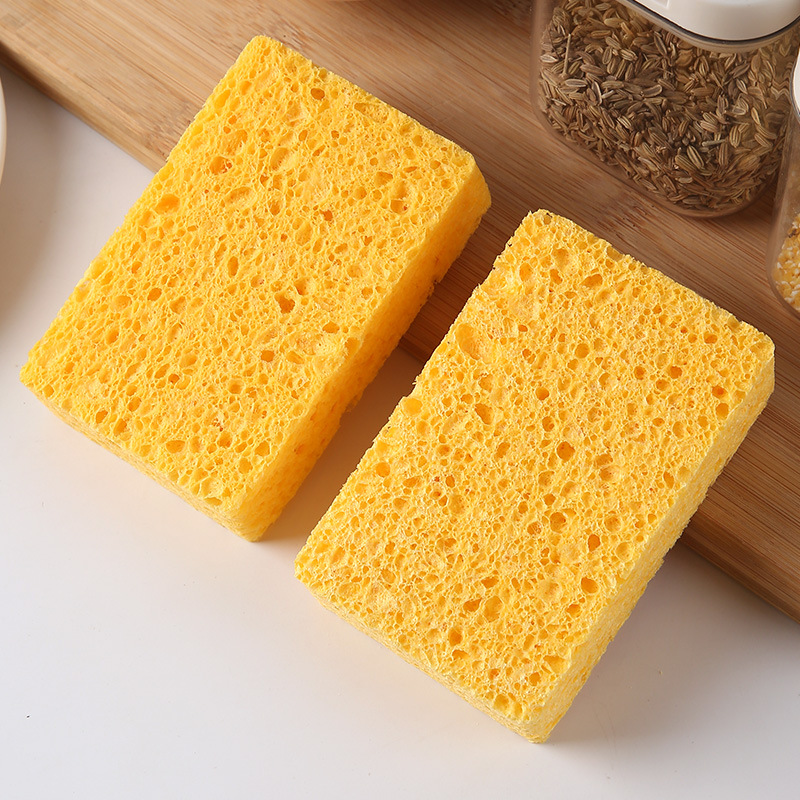 Natural Wood Pulp Dishwashing Cotton Absorbent Wood Pulp Sponge Scouring Pad Cleaning Sponge Stain Remover Dishwashing Cotton