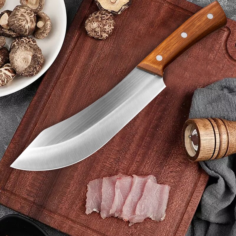 Handmade Kitchen Knife Stainless Steel Butcher Knife Sharp Meat Cleaver Slicing Chopping Chef Knife