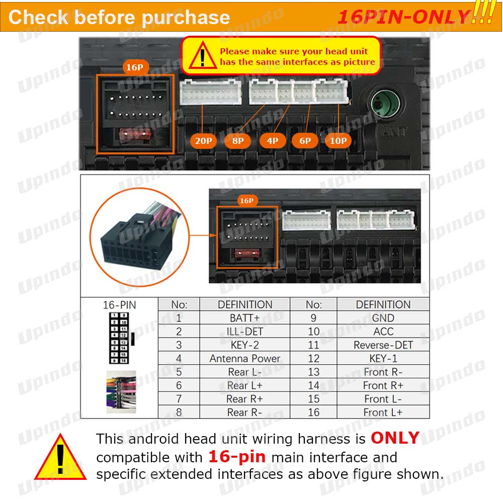 Autoradiokabel can-bus voor volkswagen skoda vw golf touran 16- pins stroomkabelboom dvd android multimediaspeler connector