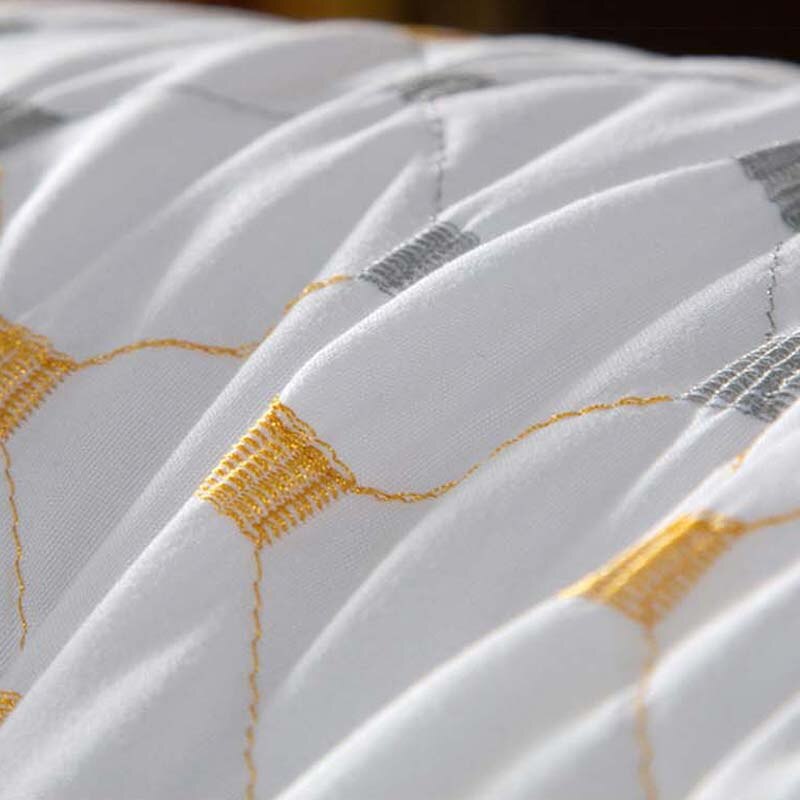 Oreiller de lit en duvet de plumes, pour dormir, hôtel, blanc, housse en coton, respirant, doux pour la peau, pour le cou, lavable en Machine, 1 pièce