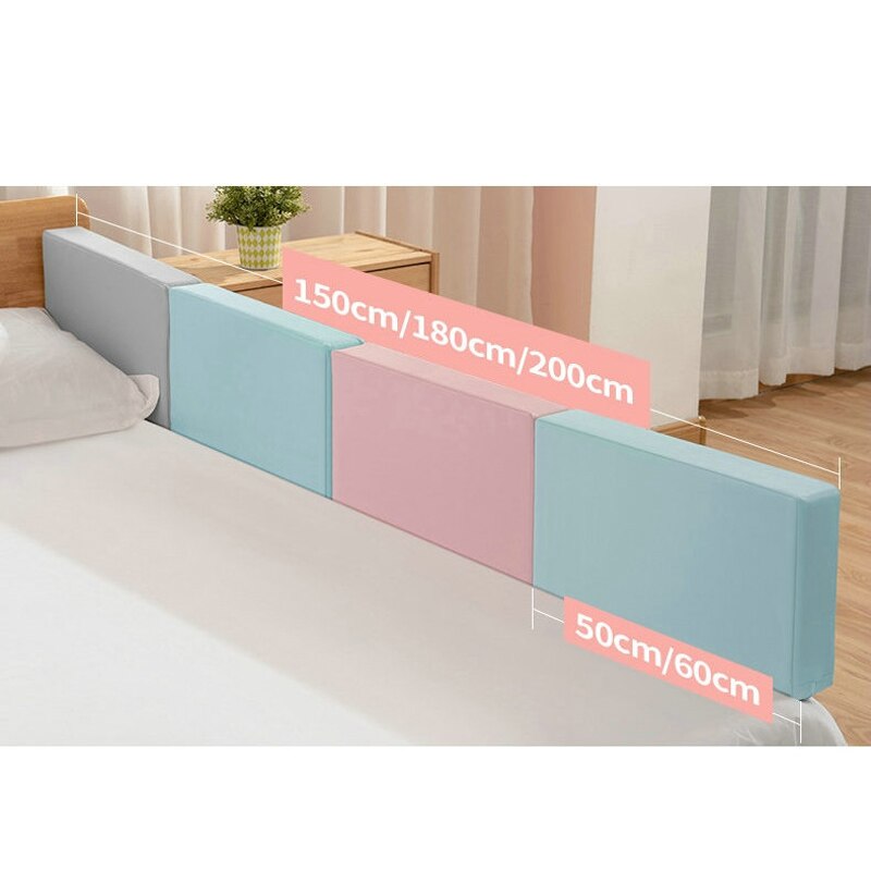 Baby Sicherheit Tor Krippe Schiene Sicherheit Fechten Baby Bett Zaun Hause Kid Laufstall 2M Große Bett Allgemeinen Weichen Bett leitplanke