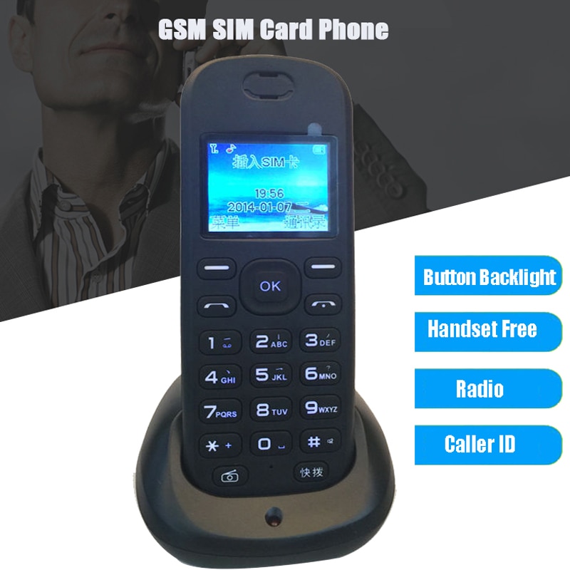 Gsm 2g 3g 4g trådlös telefon stöd sim -kort trådlösa telefoner med sms -bakgrundsbelysning färgglad skärm fast telefon för hemmet