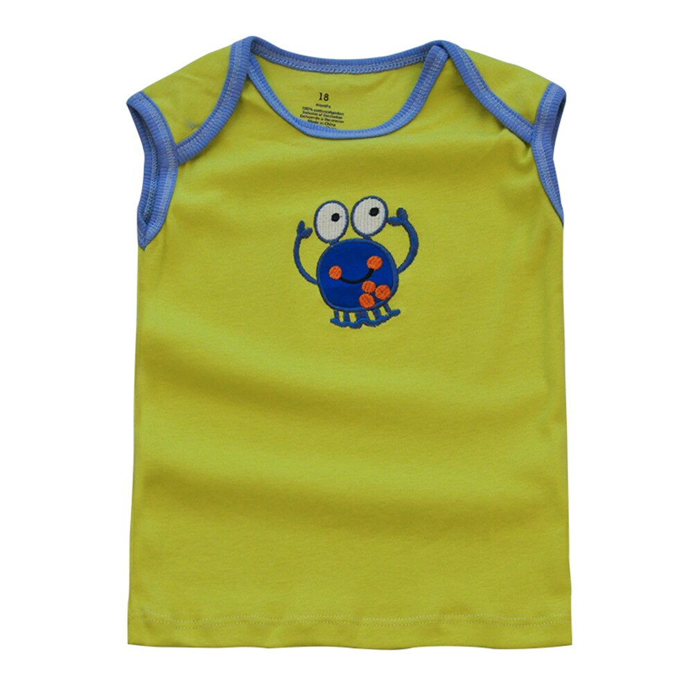 5 Packungen Baby Karikatur Camisoles Neugeborenen Baumwolle Unterwäsche Kleidung Kleinkind Mädchen Weste freundlicher T-Hemden freundlicher Jungen Spitzen Abschläge