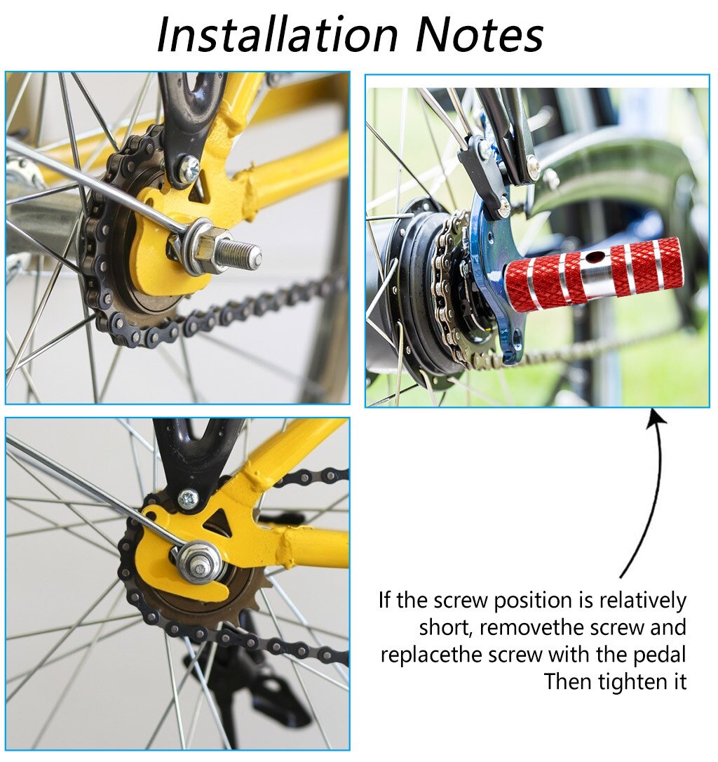 2 Stck Fahrrad Pedale Achse Fußrasten Anti-Unterhose Hinten Füße Pedale Für Bmx Radfahren Fahrrad Pedal Fahrrad zubehör