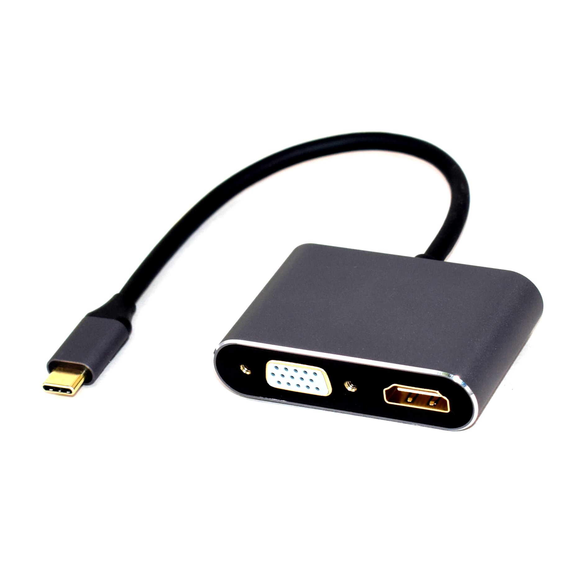 Usb C Naar Hdmi-Compatibel Vga Adapter, type C Naar Vga Hdmi-Compatibel Adapter Hdmi 4K Voor Pc