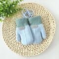 Kinderen Cartoon Opknoping Hals Fluwelen Gewatteerde Meisjes Outdoor Koude Warme Winter Gebreide Handschoenen Kinderen Voor 2-5Y: Blue 1-3Y