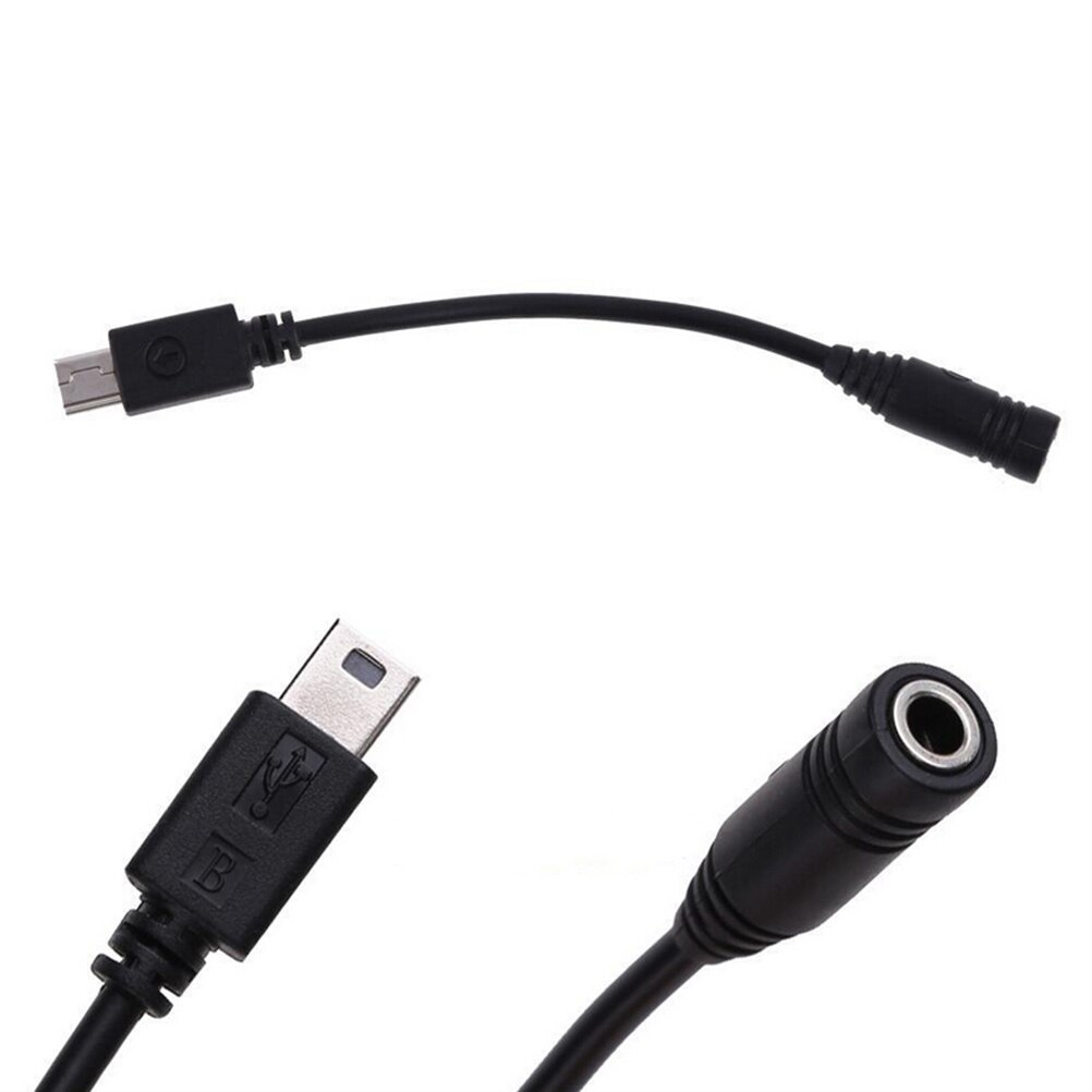 Svart mini usb  to 3.5mm adapter jack plug kabel mikrofon överföringskabel för gopro hero 3 3+  sportkamera
