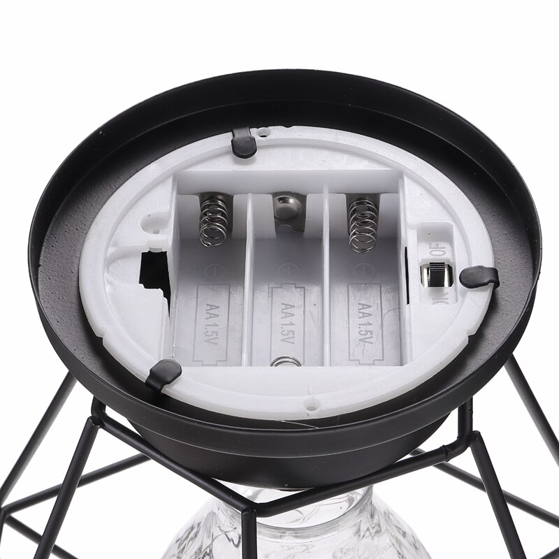 Geometrisk bordlampe retro geometriske industrielle led lyspærer skrivebord bord seng side lampe batteri usb for soverom dekorer