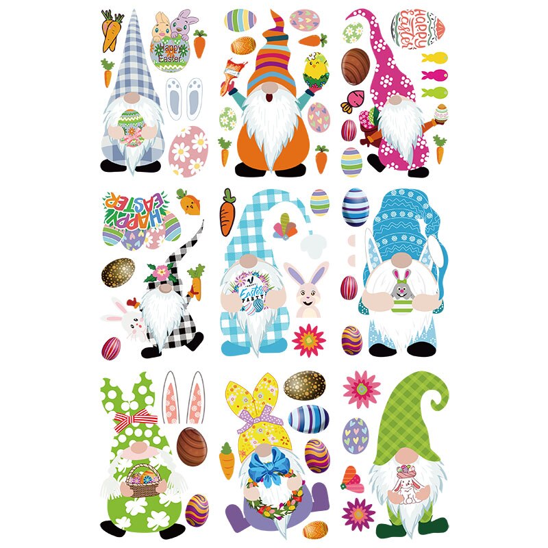 Merry Christmas Wall Stickers Cute Santa Claus Snowflake Elk Window Glass Stickers For Year Xmas Party Home Wall Decals: F02