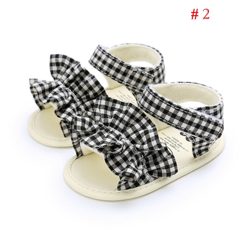 2019 Della Principessa Del Bambino Del Bambino Della Ragazza Ruffles Bowknot Sandali Della Spiaggia di Estate Morbida Suola Piatta Scarpe di Cuoio DELL'UNITÀ di elaborazione Del Bambino Sandali Della Ragazza 0 -18 M: Style 2 / 13-18 mesi