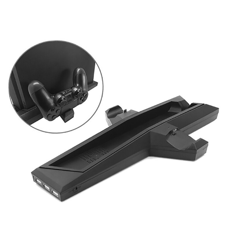 for PS4/PS4 Slim/PS4 Pro Vertical Stand with Cooling Fan Dual Controller Charger Charging Station for SONY Playstation 4