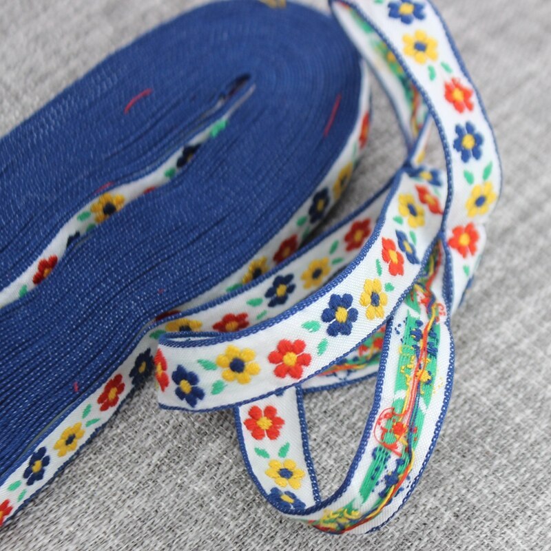 2 yards/lot japon doux Kawai style fille cheveux boucles d'oreilles et un chapeau de paille garni dentelle tissé jacquard sangle bricolage Zakka ruban: B 1.5CM
