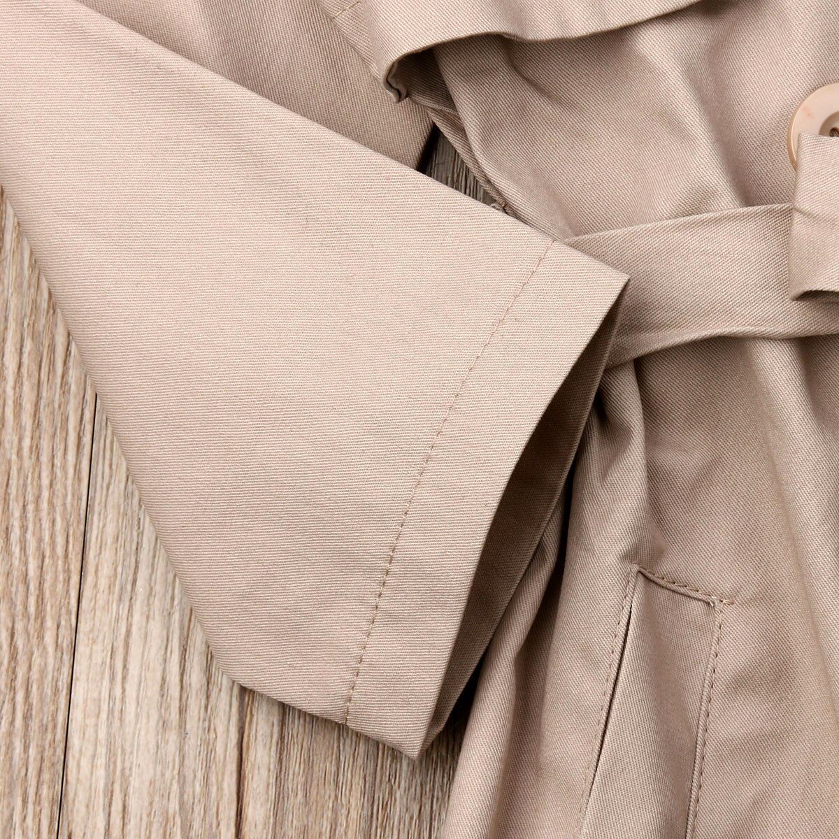 Småbørnspige trenchcoat dobbeltradet quiltet button up børn efterår kjoler til piger jakker