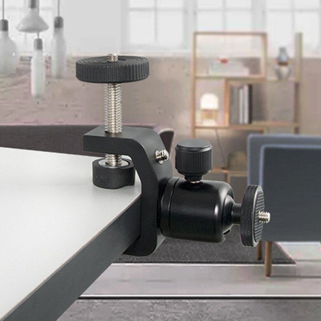 Universal- Aluminium Schreibtisch C Typ Kamera Schraube Klemme 360 Drehbare 1/4 &quot;Mini Ball Kopf Stativ für SLR-Licht halterung Stehen