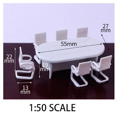 DIY sand table building material ABS Furniture 1/50 scale model tables and chairs set for miniuatre landscape DIY set CC MODEL: H