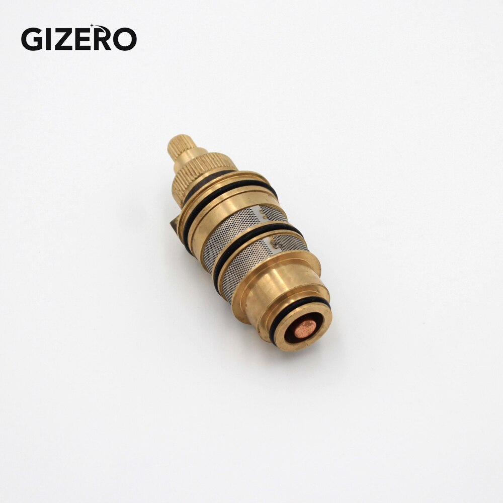 Thermostatic Cartridge Valve Copper Brass Temperature Control Thermostat Shower Mixing Faucet Cartridge Replacement ZR990: Default Title