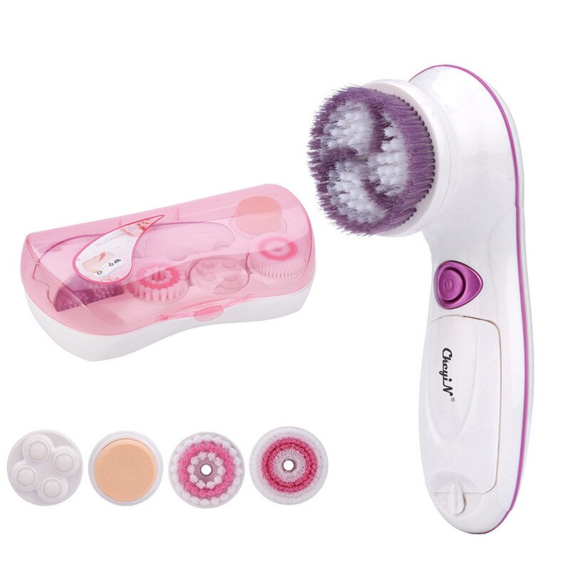 5 in 1 elektrische gesichtsreinigungsbürste, gesichtsmassagegerät, porenreinigung, tiefenreinigung, peeling, mitesserentferner, tragbarer reiniger 45: Mit box