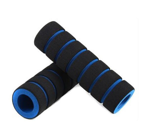 Puños de espuma de silicona para manillar de bicicleta, accesorio para bici de montaña, de alta densidad, ultraligero, antideslizante: Sky blue