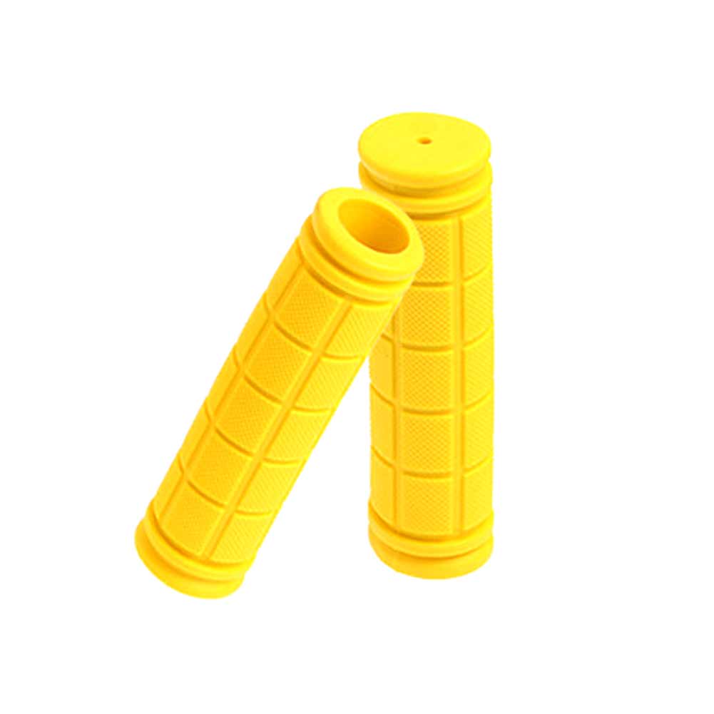 1 par de guidão de bicicleta, peças de borracha macia, ciclismo, mountain bike, scooter, barra de engrenagem fixa, ferramenta de extremidade, acessórios 88: YELLOW