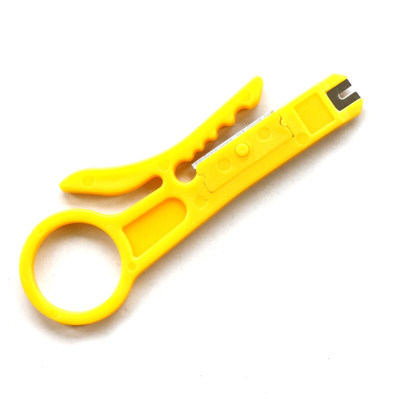 5 pçs profissional venda quente amarelo mini strippers cabo de rede alicate 9cm utp stp cabo cortador telefone fio stripper ferramenta rj45