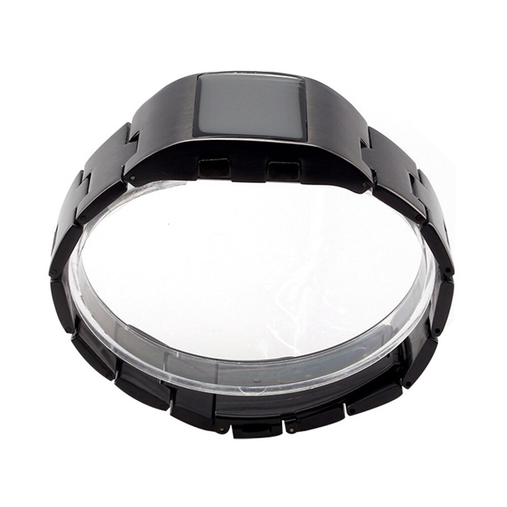 Männer Frauen Outdoor-LED-Display Business Elektronische Casual Tragbare Kühlen Eisen Mann Armband Dekoration Digitale Uhr Fitness: Black