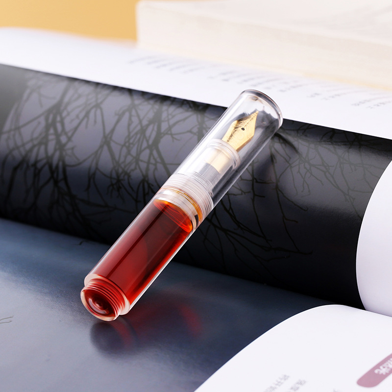 MAJOHN Ostatni Rzemieślnik Maruka Drugiej Generacji Przezroczysty Piórnik Gwieździste Niebo Macaron Maillard Brązowy mini Piórnik Kieszonkowy Artykuły Papiernicze: Ciemnoniebieski