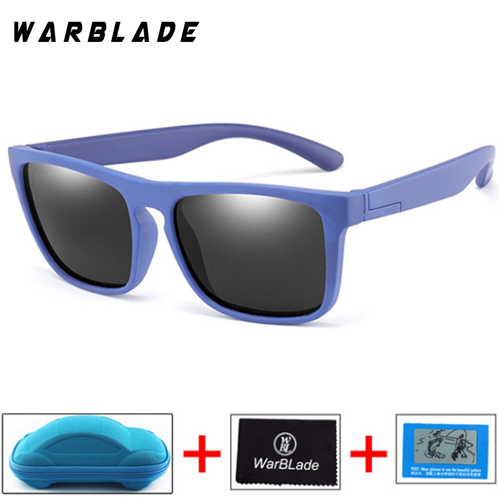 WarBlade Children Kids Sunglasses Boys Girls Polarized Sun Glasses Baby Infant UV400 Eyewear Flexible Safety Frame Shades Gafas: blue gray B