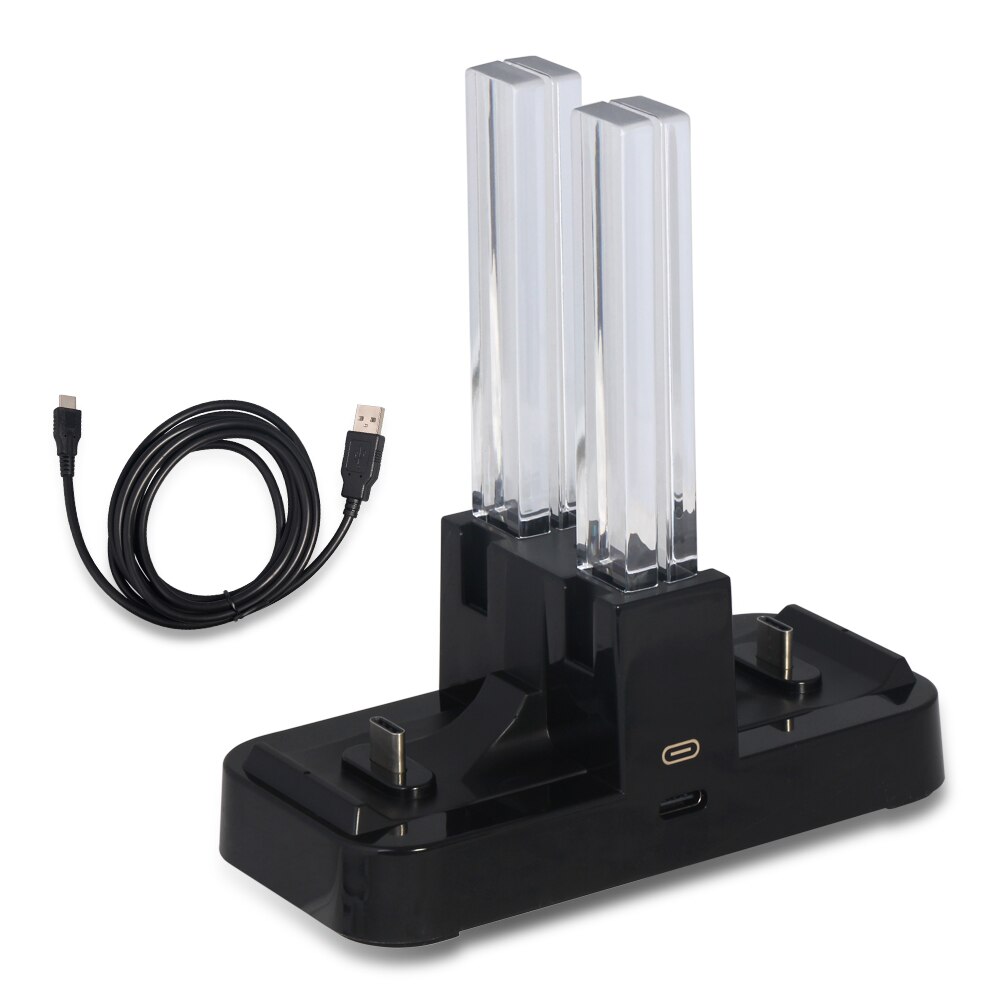 For Nintendo Switch 4 Port Joypad Charger Game Charging Dock Station Stand Stander Controller Charger with LED Indication