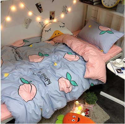 3 Stuks Baby Beddengoed Set Leuke Dier Katoen Wieg Beddengoed Kit Cartoon Omvat Kussensloop Laken Dekbedovertrek Zonder filler: 1