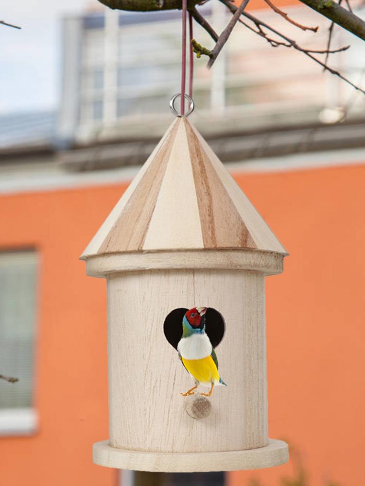 Houten Vogelnest Opknoping Vogelhuisje Feeder Kids Diy Ambachten Voor Buiten Tuin Thuis Vogelhuisje Houten Doos Vogel Huis