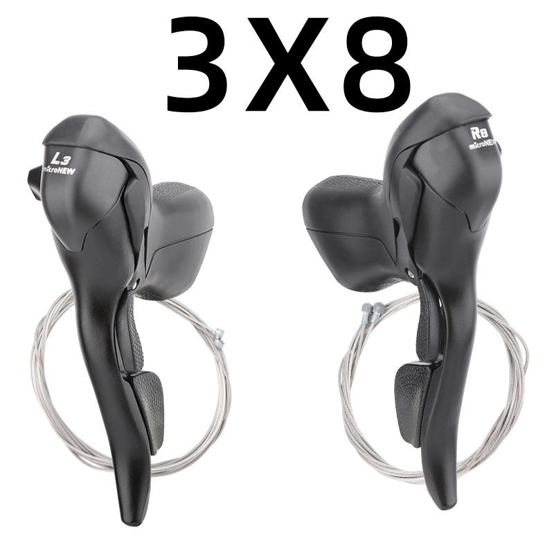 MicroNEW Rennrad Schalthebel 3x7 3x8 3x9 3x10 Geschwindigkeit Bremshebel Fahrrad 2x7 2x8 2x9 2x10 Geschwindigkeit Vorderrad Schaltwerk Für Shimano: Grün