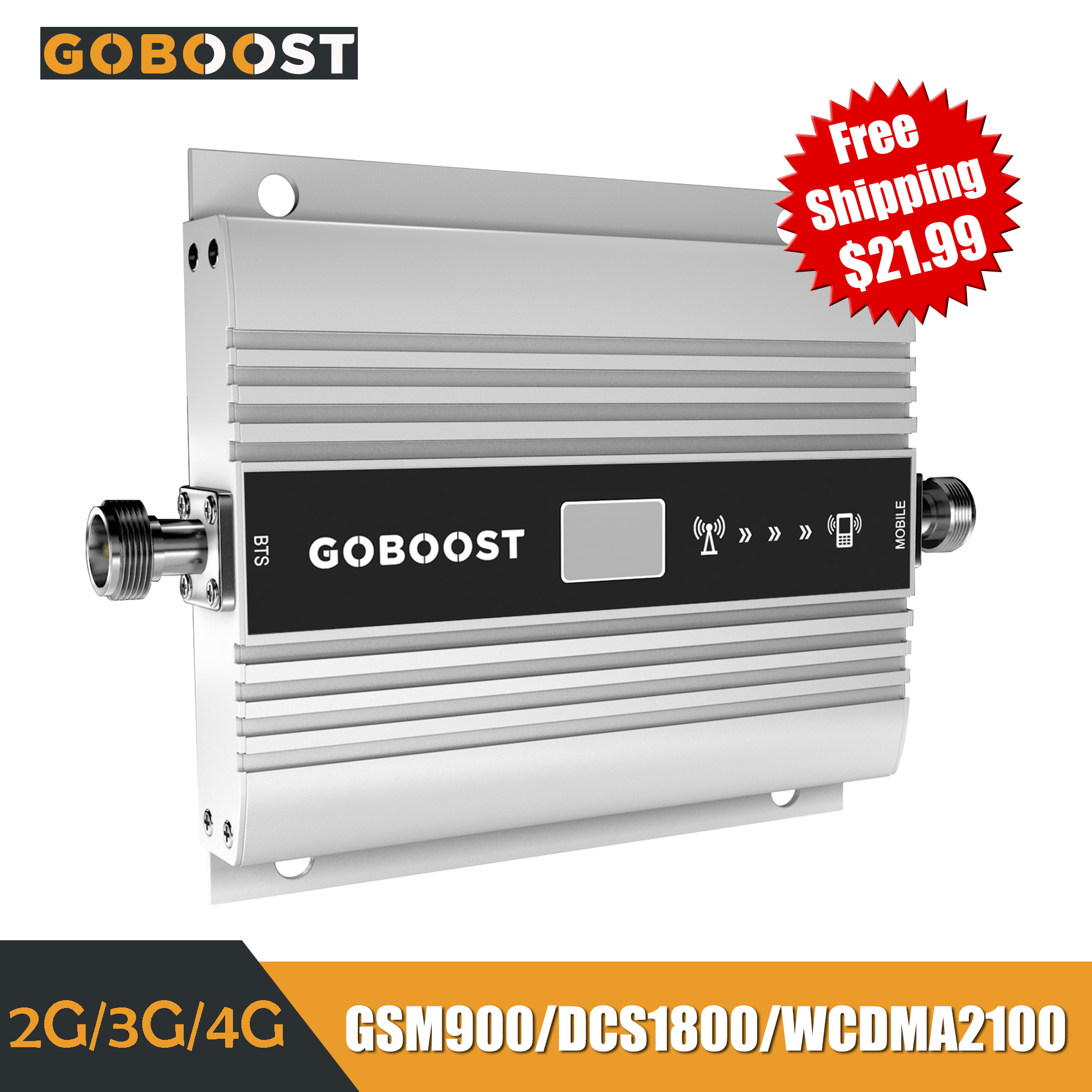 GSM Repeater 2G 3G 4G Cellular Signal Booster LTE 4G DCS Cellular Amplifier 900 1800 2100 WCDMA Mobile Signal Booster Repeater