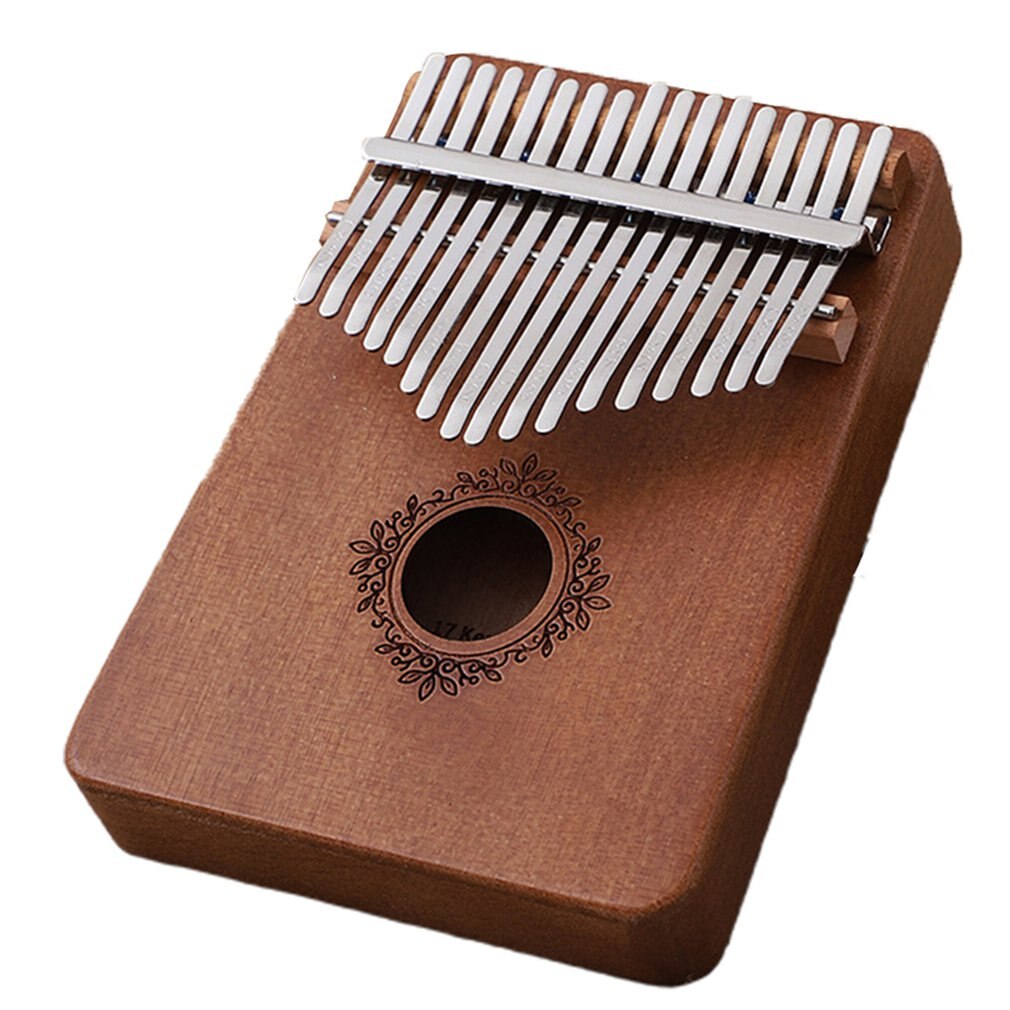 Kalimba Daumenklavier - 17 Tasten - Mahagoni - Klarer Melodischer Klang - Tragbar: 6