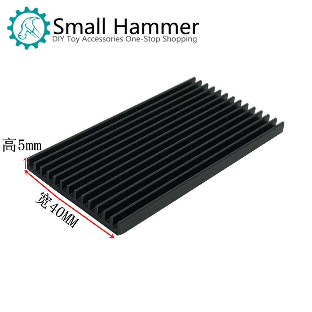 80*40*5MM heat sink aluminum profile radiator electronic heat sink black thin section