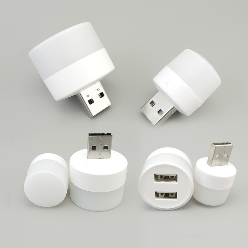 Prise USB LED livre lampe de lecture veilleuse puissance Mobile charge petite LED Protection des yeux lumière petite ampoule avec séparateur USB