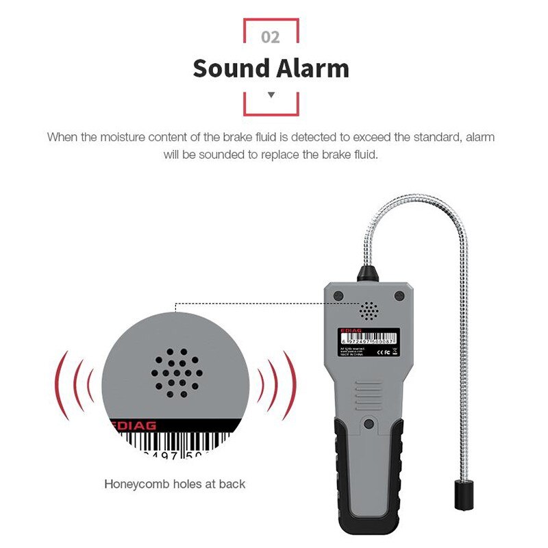 Automotive Remvloeistof Tester Digitale BF200 Rem Olie Controleren Auto Olie Tool Led/Screen Indicator Display Dot 3/DOT4/DOT5.1