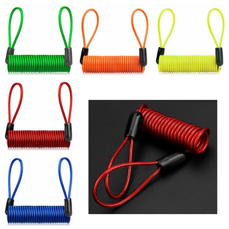 120cm Alarm Rabatt sperren Sicherheit Anti Dieb Motorrad Motorrad Rad Scheiben bremse Alarm chloss & Tasche und Erinnerung Feder kabel